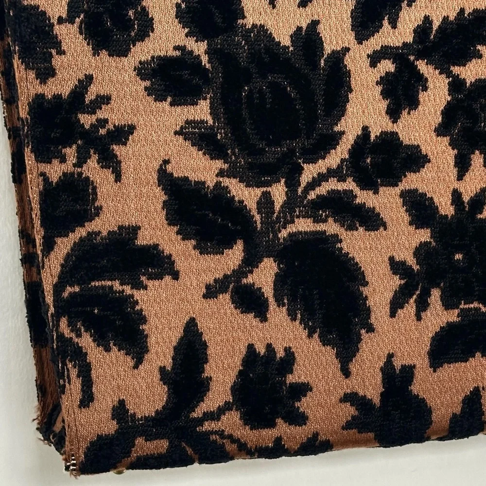 Vintage Tapestry Satchel Handbag in Brown & Black GUC - Picture 10 of 12